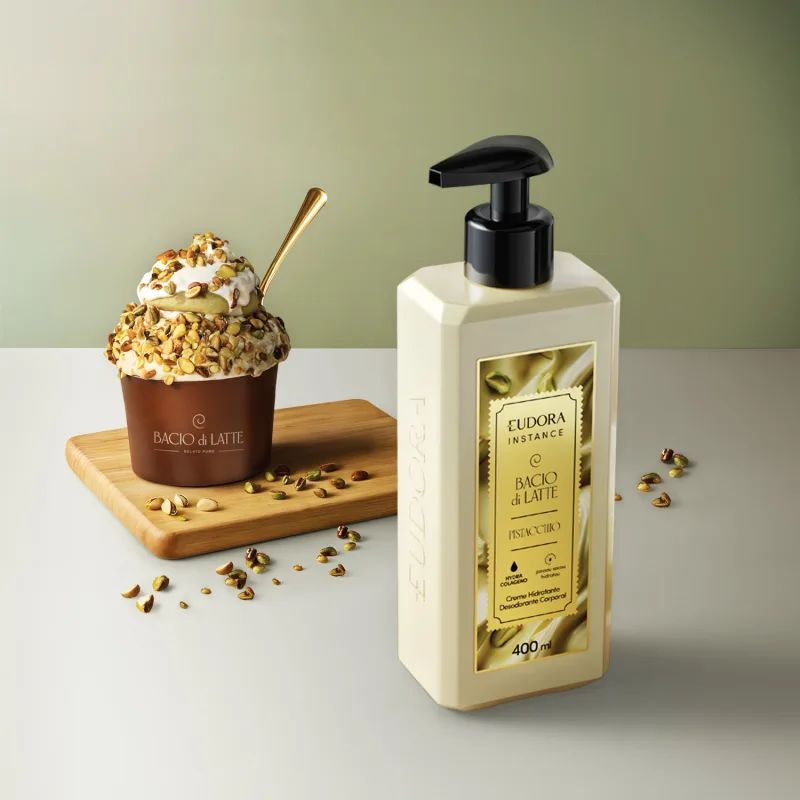 BACIO DI LATTE CREME HIDRATANTE DESODORANTE CORPORAL INSTANCE PISTACCHIO 400ML